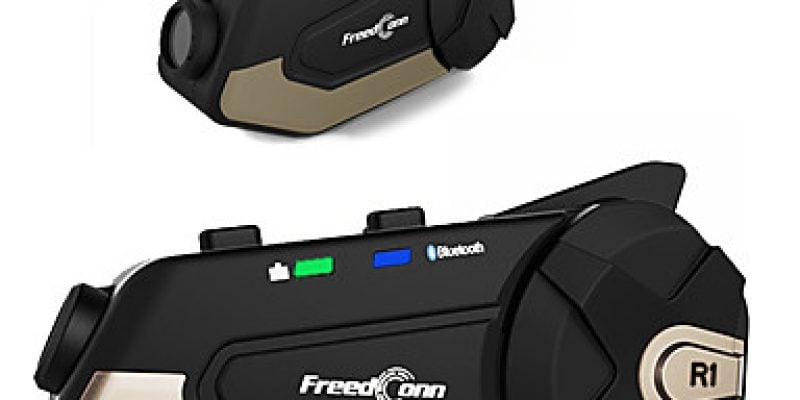 Freedconn Motorcycle Helmet Bluetooth Dash CAM R1-E Wireless Intercom HD Camera All-in-one